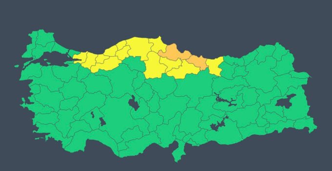 Zonguldak’ta kuvvetli sağanak ve gök gürültülü yağış uyarısı