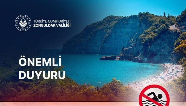 Zonguldak’ta olumsuz hava koşulları nedeniyle denize girmek yasaklandı