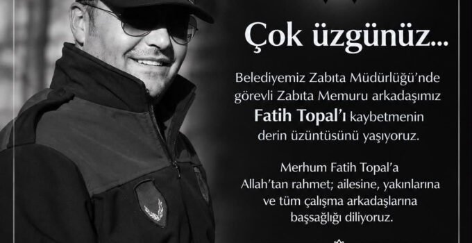 Kozlu Belediyesi Zabıta Amiri Fatih Topal kalp krizinden hayatını kaybetti