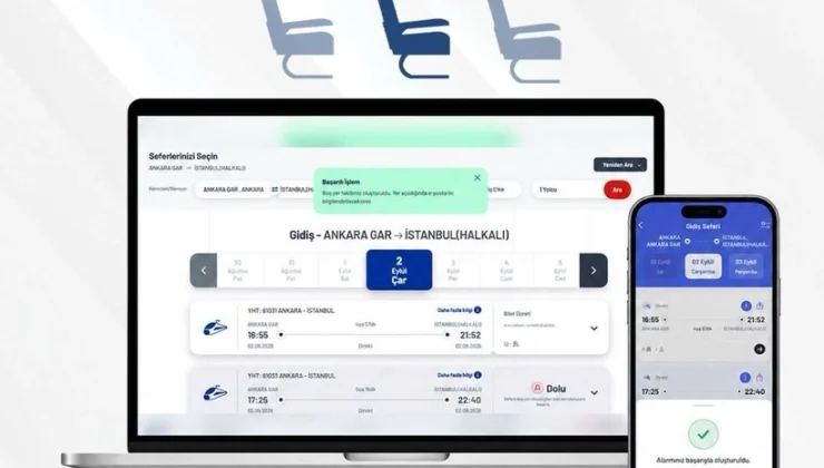 Tren Biletlerinde Yeni Dönem… Boş Yer Açıldığında Yolcuya Bildirim Gidecek