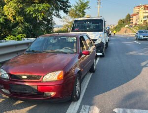 Zonguldak’ta köpeğe çarpmamak için fren yapan araca zincirleme kaza: 5 yaralı