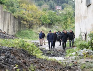 Zonguldak’ta istinat duvarı çöktü: Vali bölgede inceleme yaptı