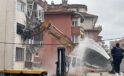 Zonguldak’ta riskli binanın yıkımı için çevredeki 14 daire tahliye edildi