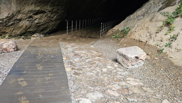 Sağanak yağışın vurduğu Gökgöl Mağarası ziyarete kapatıldı