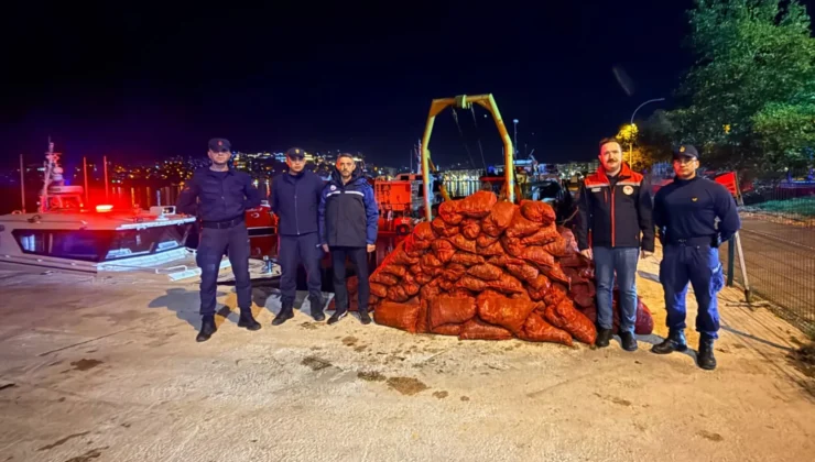Bursa Gemlik’te 1,5 Ton Midyeye El Konuldu