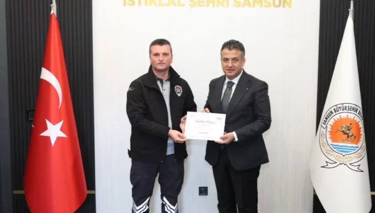 Samsun’da Kahraman Personele Anlamlı Teşekkür